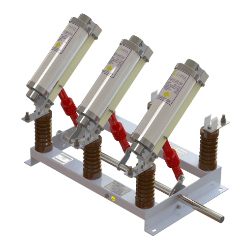 Chave seccionadora tripolar modelo SAFI Sarel com fusível integrado — proteção e seccionamento para subestações de 5kV a 36kV